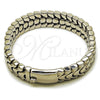 Pulsera Solida 03.222.0002.09 Acero Inoxidable, Pulido, Tono Plateado (Thickness, 9 Inches Length)