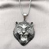 Collares con Dije 04.222.0001.24 Acero Inoxidable, Pulido, Tono Plateado (03 MM Thickness, 24 Inches Length)