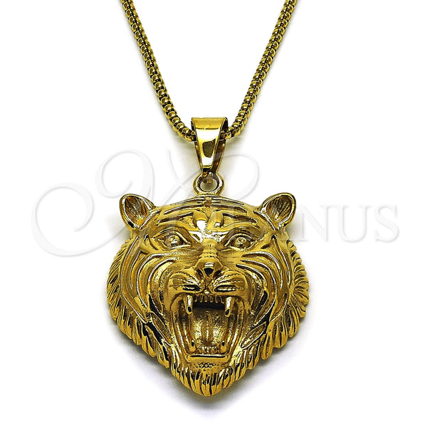 Collares con Dije 04.222.0001.1.20 Acero Inoxidable, Pulido, Tono Dorado (03 MM Thickness, 20 Inches Length)