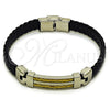 Pulsera Elegante 03.219.0003.1.09 Acero Inoxidable, Pulido, Dos Tonos (10 MM Thickness, 9 Inches Length)