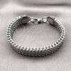 Pulsera Elegante 03.440.0003.08 Acero Inoxidable, Diseño de Square Franco, Pulido, Tono Plateado (Thickness, 8 Inches Length)