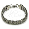 Pulsera Elegante 03.440.0003.08 Acero Inoxidable, Diseño de Square Franco, Pulido, Tono Plateado (Thickness, 8 Inches Length)