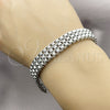 Pulsera Elegante 03.440.0004.09 Acero Inoxidable, Diamantado, Tono Plateado (Thickness, 9 Inches Length)