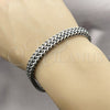 Pulsera Elegante 03.440.0005.09 Acero Inoxidable, Diseño de Square Franco, Pulido, Tono Plateado (Thickness, 9 Inches Length)