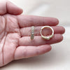 Argolla Huggie 02.323.0116.20 Oro Laminado, con Blanca Zirconia Cubica, Pulido, Tono Dorado
