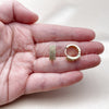 Argolla Huggie 02.323.0117.16 Oro Laminado, con Blanca Zirconia Cubica, Pulido, Tono Dorado