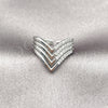 Anillo Multi Piedra 01.323.0002 Rodio Laminado, con Zirconia Cubica Blanca, Pulido, Rodinado (Talla Unica)