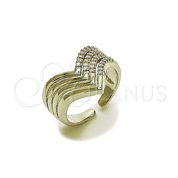 Anillo Multi Piedra 01.323.0002 Rodio Laminado, con Zirconia Cubica Blanca, Pulido, Rodinado (Talla Unica)