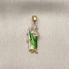 Dije Religioso 05.210.0018.1 Oro Laminado, Diseño de San Judas, Pulido, Tres Tonos