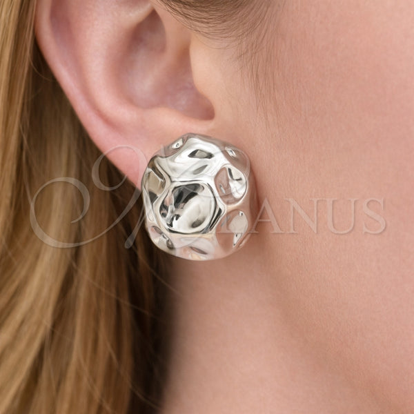 Arete Dormilona 02.455.0005 Rodio Laminado, Pulido, Rodinado
