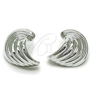 Arete Dormilona 02.455.0007 Rodio Laminado, Pulido, Rodinado