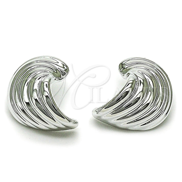 Arete Dormilona 02.455.0007 Rodio Laminado, Pulido, Rodinado