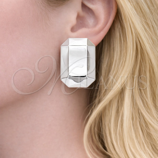 Arete Dormilona 02.455.0010 Rodio Laminado, Pulido, Rodinado
