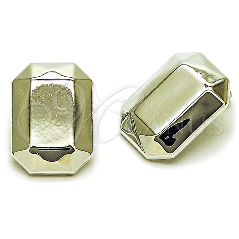 Arete Dormilona 02.455.0010 Rodio Laminado, Pulido, Rodinado