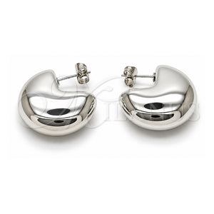 Argolla Mediana 02.455.0016.25 Oro Laminado Blanco, Pulido, Rodinado