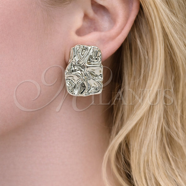 Arete Dormilona 02.455.0022 Rodio Laminado, Pulido, Rodinado