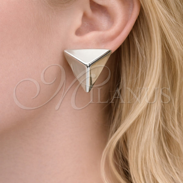 Arete Dormilona 02.455.0029 Rodio Laminado, Pulido, Rodinado