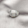 Anillo Elegante 01.213.0054.1 Rodio Laminado, Diseño de Gota, Diamantado, Rodinado (Talla Unica)