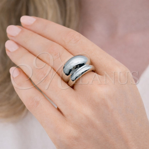 Anillo Elegante 01.213.0041.1 Rodio Laminado, Pulido, Rodinado (Talla Unica)