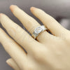 Anillo Multi Piedra 01.213.0083 Rodio Laminado, con Zirconia Cubica Blanca, Mate, Rodinado (Talla Unica)