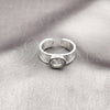 Anillo Multi Piedra 01.213.0083 Rodio Laminado, con Zirconia Cubica Blanca, Mate, Rodinado (Talla Unica)