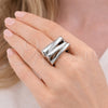 Anillo Elegante 01.213.0084 Rodio Laminado, Pulido, Rodinado (Talla Unica)