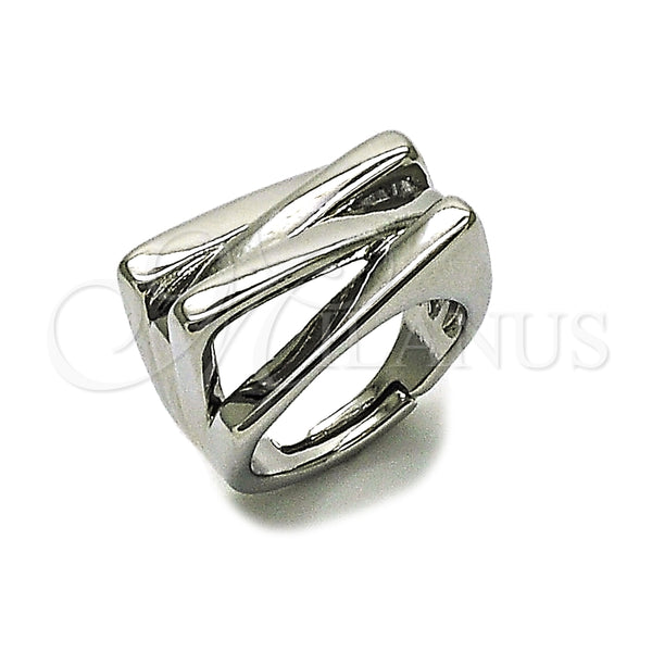 Anillo Elegante 01.213.0084 Rodio Laminado, Pulido, Rodinado (Talla Unica)