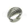 Anillo Elegante 01.213.0046.1 Rodio Laminado, Diseño de Torcido, Pulido, Rodinado (Talla Unica)