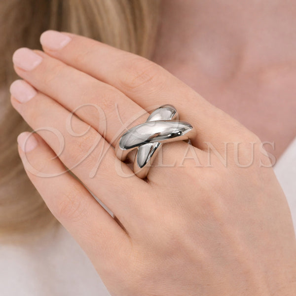 Anillo Elegante 01.213.0043.1 Rodio Laminado, Pulido, Rodinado (Talla Unica)