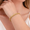 Pulsera Básica 03.213.0354.1.07 Oro Laminado, Diseño de Bismarco, Pulido, Tono Dorado (Grosor 05 MM, 8 Pulgadas de Largo)