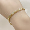 Pulsera Básica 03.213.0354.1.07 Oro Laminado, Diseño de Bismarco, Pulido, Tono Dorado (Grosor 05 MM, 8 Pulgadas de Largo)