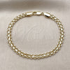 Pulsera Básica 03.213.0354.1.07 Oro Laminado, Diseño de Bismarco, Pulido, Tono Dorado (Grosor 05 MM, 8 Pulgadas de Largo)