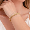 Pulsera Básica 03.213.0436.07 Oro Laminado, Pulido, Tono Dorado (Grosor 05.5 MM, 8 Pulgadas de Largo)