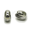 Argolla Huggie 02.213.0924.15 Rodio Laminado, Pulido, Rodinado