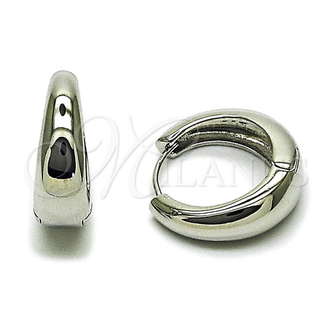 Arete Dormilona 02.213.0705.1.22 Rodio Laminado, Pulido, Rodinado