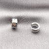 Argolla Huggie 02.213.0584.1.10 Rodio Laminado, Pulido, Rodinado