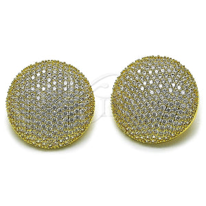 Arete Dormilona 02.457.0001 Oro Laminado, con Zirconia Cubica Blanca, Pulido, Tono Dorado