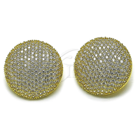 Arete Dormilona 02.457.0001 Oro Laminado, con Zirconia Cubica Blanca, Pulido, Tono Dorado