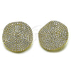 Arete Dormilona 02.457.0007 Oro Laminado, con Zirconia Cubica Blanca, Pulido, Tono Dorado