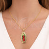 Dije Religioso 05.458.0002 Oro Laminado, Diseño de Guadalupe, Pulido, Tres Tonos