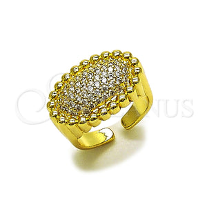 Anillo Multi Piedra 01.381.0003 Oro Laminado, con Zirconia Cubica Blanca, Pulido, Tono Dorado (Talla Unica)