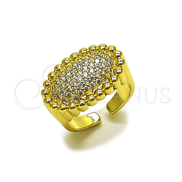 Anillo Multi Piedra 01.381.0003 Oro Laminado, con Zirconia Cubica Blanca, Pulido, Tono Dorado (Talla Unica)