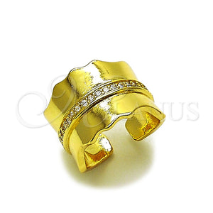 Anillo Multi Piedra 01.381.0006 Oro Laminado, con Zirconia Cubica White Platina, Pulido, Tono Dorado (Talla Unica)