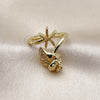 Anillo Multi Piedra 01.381.0011 Oro Laminado, Diseño de Estrella y Caracol, con Zirconia Cubica Blanca, Pulido, Tono Dorado (Talla Unica)