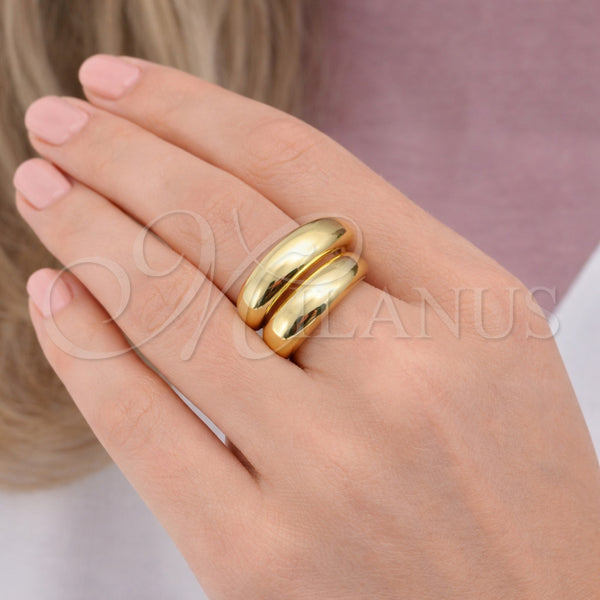 Anillo Elegante 01.318.0001 Oro Laminado, Pulido, Tono Dorado (Talla Unica)