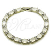Pulsera Tennis 03.206.0004.15.07 Rodio Laminado, Diseño de Cluster, con Zirconia Cubica Blanca, Pulido, Rodinado (Grosor 06 MM, 7 Pulgadas de Largo)