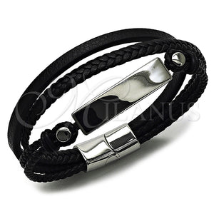 Pulsera Elegante 03.462.0014.09 Acero Inoxidable, Diseño de Con Nombre, Pulido, Tono Plateado (Grosor 21 MM, 9 Pulgadas de Largo)