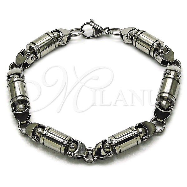 Pulsera Solida 03.461.0002.1.09 Acero Inoxidable, Pulido, Tono Plateado (Grosor 09 MM, 9 Pulgadas de Largo)