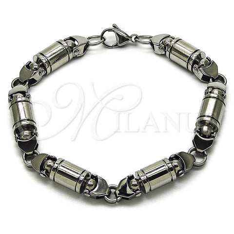 Pulsera Solida 03.461.0002.1.09 Acero Inoxidable, Pulido, Tono Plateado (Grosor 09 MM, 9 Pulgadas de Largo)