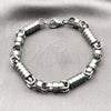 Pulsera Solida 03.461.0003.09 Acero Inoxidable, Pulido, Tono Plateado (Grosor 08 MM, 9 Pulgadas de Largo)